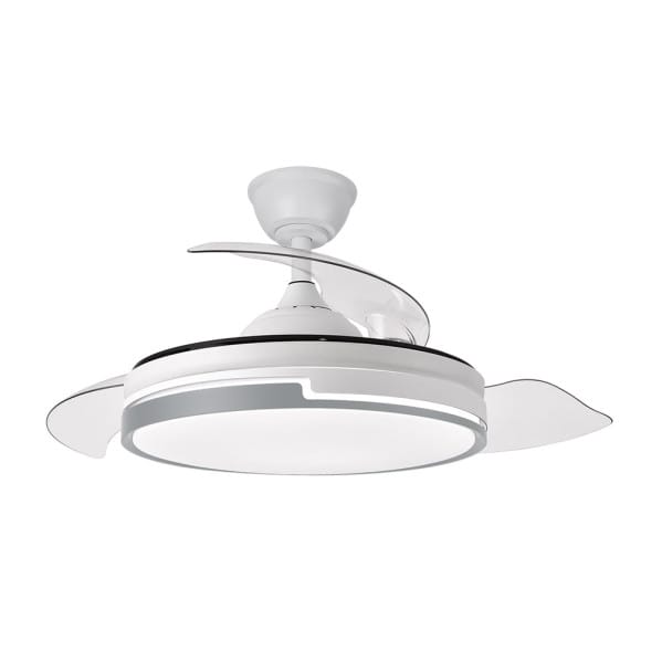 Ventilador Dc Papiro 59w Blan/gris 3asp.107d 6980l 3000-4000-6000k Remot+mem+tempo