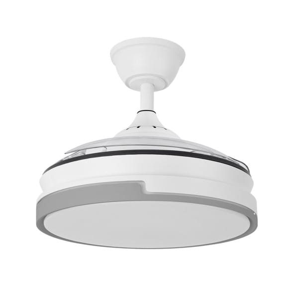 Ventilador Dc Papiro Mini 59w Blan/gris 3asp.91d 6980lm Remot+temporiz+memoria