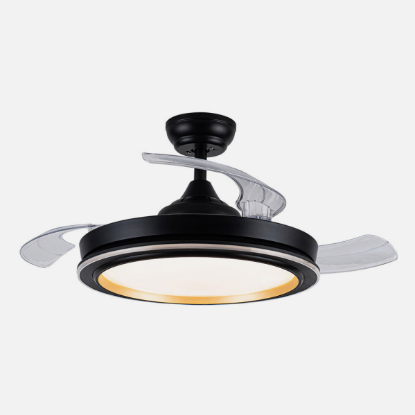 Ventilador Dc Picolo 72w 6226lm Negro/oro 3 Aspas Desp. 106d 3000-4000-6500k Remoto, Memoria