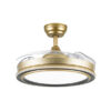 Ventilador Dc Picolo 72w 6226lm Oro/negro 3 Asp  Desp. 106d 3000-4000-6500k Remoto, Memoria, Temporizador