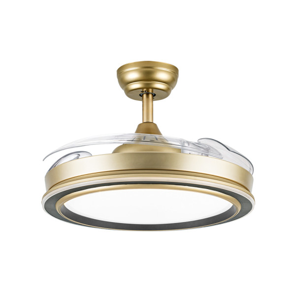 Ventilador Dc Picolo 72w 6226lm Oro/negro 3 Asp  Desp. 106d 3000-4000-6500k Remoto, Memoria, Temporizador