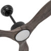 Ventilador Dc Segre 24w Negro 3aspas Roble 107d 2424lm 3000k,4000k,6500k Remoto+temporizador+regulador Intensidad+memoria
