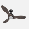 Ventilador Dc Segre 24w Negro 3aspas Roble 107d 2424lm 3000k,4000k,6500k Remoto+temporizador+regulador Intensidad+memoria