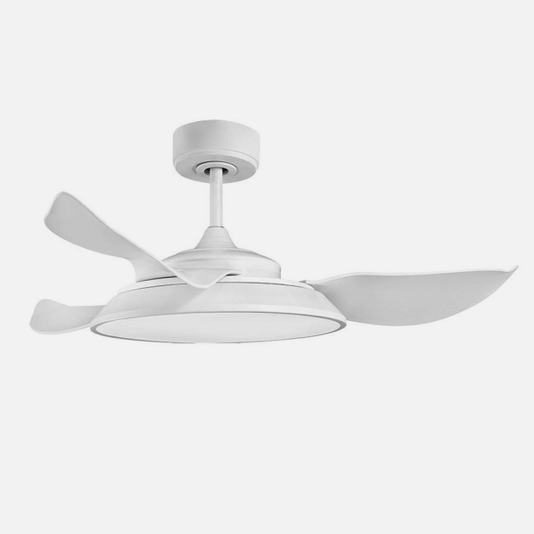 Ventilador Dc Sierra 40w Blanco 3 Aspas 107d 4400lm 6vel 3000-4000-6500k Remoto,memoria,temporizador
