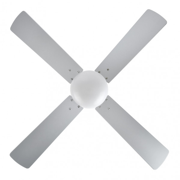 Ventilador Dc Sofia 2xe27 Niquel 4 Aspas Rev.Haya/plata 40x107d C/remoto Temporizador
