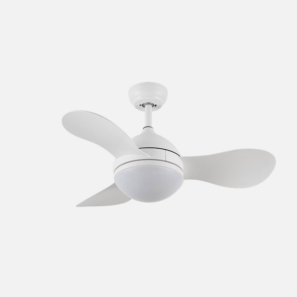Ventilador Dc Solido 24w Blanco 3aspas 91d 2640lm 3000k,4000k,6500k Remoto+memoria+temporizador