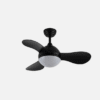 Ventilador Dc Solido 24w Negro 3aspas 91d 2640lm 3000-4000-6500k Remoto+memoria+temporizador