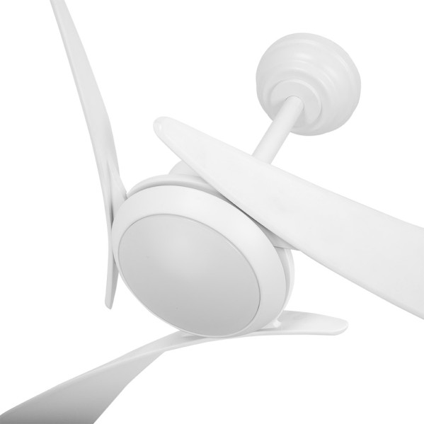 Ventilador Dc Tarento 24w Blanco 3aspas 6ve 132d 2424 Lm 3000-4000-6500k Remoto+regulable Intensidad+temporizador+memoria