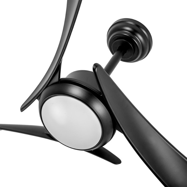 Ventilador Dc Tarento 24w Negro 3aspas 6vel 132d 2424 Lm 3000k, 4000k, 6500k Remoto+ Regulable Intensidad+ Temporizador+ Memoria