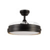 Ventilador Dc Tempano Negro/madera 72w 3aspas 107d 7200lm 6vel 3000k,4500k,6000k Remoto+temporizador+memoria