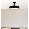 Ventilador Dc Tempano Negro/oro 72w 3aspas 107d 7200lm 6vel 3000k,4500k,6000k, Remoto+temporizador+memoria