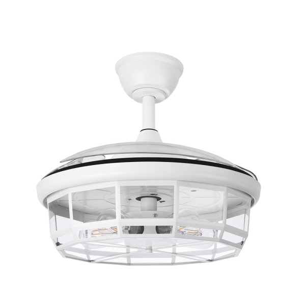 Ventilador Dc Tornado Blanco 5xe27 107d 3aspas Desplegables 6velocidades C/remoto Y Temporizador