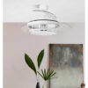 Ventilador Dc Tornado Blanco 5xe27 107d 3aspas Desplegables 6velocidades C/remoto Y Temporizador