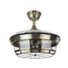 Ventilador Dc Tornado Mini Cuero 3xe27 91d 3aspas Desplegables 6velocidades C/remoto Y Temporizador