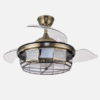 Ventilador Dc Tornado Cuero 5xe27 107d 3aspas Desplegables 6velocidades C/remoto Y Temporizador