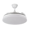 Ventilador Dc Tridente 59w Blanco 4aspas Desp.107d 6980lm Reg.intensidad Remoto+temporizador+memoria 3000-4000-6000k