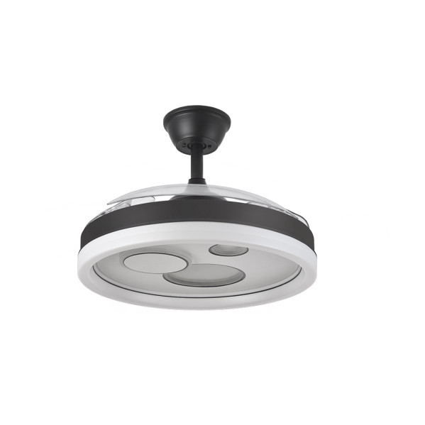 Ventilador Dc Turia 72w 6120lm Negro/blanco 3 Asp.desp. 32/47x50/110d. 3 Colores C/remoto+temporizador+memoria