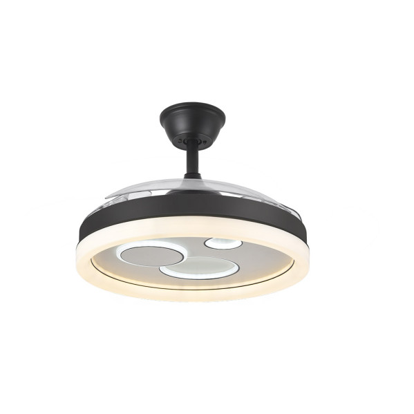 Ventilador Dc Turia 72w 6120lm Negro/blanco 3 Asp.desp. 32/47x50/110d. 3 Colores C/remoto+temporizador+memoria