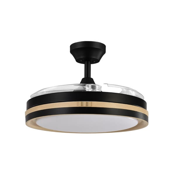 Ventilador Dc Viper Negro/madera 72w 3aspas 107d 7200l M 6vel 3000k,4500k,6000k, Remoto+temporizador+memoria