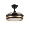 Ventilador Dc Viper Negro/oro 48w 3aspas 91d 4800lm 6vel 3000k,4500k,6000k, Remot+temporizador+memoria