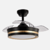 Ventilador Dc Viper Negro/oro 48w 3aspas 91d 4800lm 6vel 3000k,4500k,6000k, Remot+temporizador+memoria