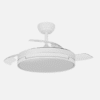 Ventilador Dc Papiro Mini 59w Blanco 3aspas desp. 91d 6980lm 3000k,4000k,6000k Remoto+ Memoria+ Temporizador