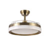 Ventilador Dc Zenit Cuero 72w 3aspas Desplegables 107d 7200lm 6vel 3000k,4500k,6000k, Remoto+temporizador+memoria