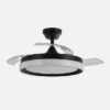 Ventilador Dc Zenit Negro 72w 3aspas Desplegables 107d 7200lm 6vel 3000k,4500k,6000k, Remoto+temporizador+memoria