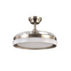 Ventilador Dc Zenit Niquel 72w 3aspas despegables 107d 7200lm 6vel 3000k,4500k,6000k, Remoto+temporizador+memoria