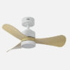 Ventilador Dc Zepelin 18w 1900lm Blanco/haya 3aspas  91d 3000-4000-6500k Remoto,memoria Y Temporizador