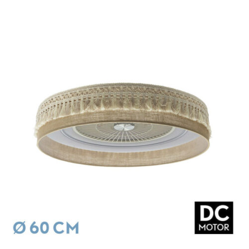 Ventilador Dc Ekaterina 72w Saco 5 Asp 6 Veloc. 60d 3 Colores 6120lm Remoto, Memoria, Reg.Intensidad Y Temporizador