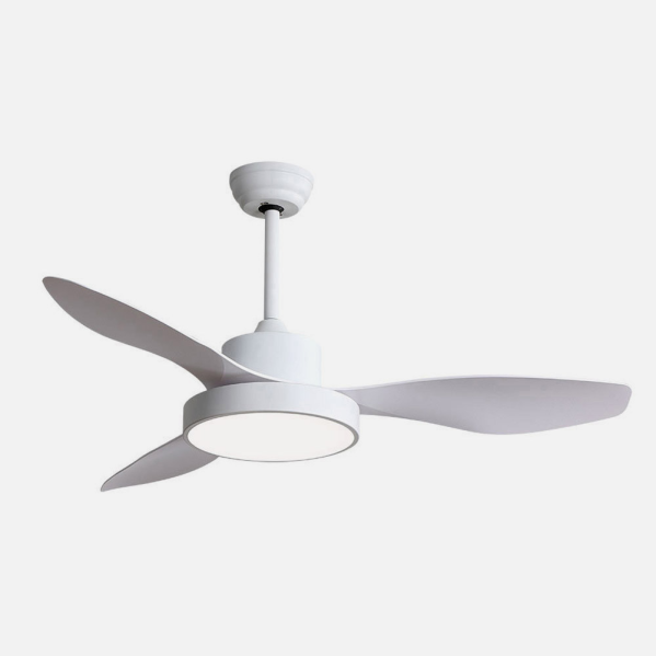 Ventilador Dc Hayate 48w 4080lm Blanco 3 Asp 39/54x120x120cm 3000-4000-6000k C/remoto, Memoria Y Temporizador