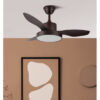 Ventilador Dc Hayate 48w 4080lm Marron 3 Asp 39/54x120x120cm 3000-4000-6000k C/remoto, Memoria Y Temporizador