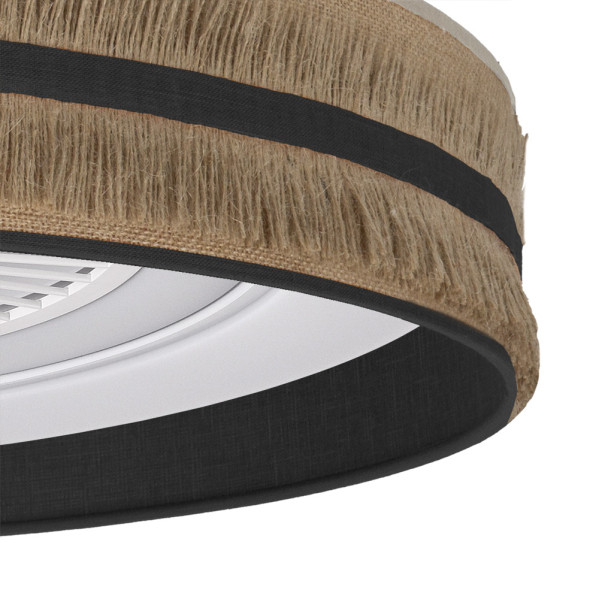 Ventilador  DC Natalia 72w Saco-negro 60d 5 Aspas 6 Veloc. 3 Colores 6120lm Remoto,memoria,temporizador,reg.Intensidad
