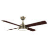 Ventilador Dc Nevery 26w Cuero 4 Aspas Roble/nogal 122d 2950lm 3000-4000-6000k  Remoto-temporizador-memoria 24