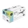 Ventilador Dc Nevery 26w Cuero 4 Aspas Roble/nogal 122d 2950lm 3000-4000-6000k  Remoto-temporizador-memoria 24