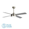 Ventilador Dc Nevery 26w Niquel 4 Aspas Haya/plata 122d 2950lm 3000-4000-6000k Remoto-temporizador-memoria 24