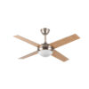 Ventilador Dc Ciro 2xe27 Niquel 4 Asp.rev. Haya/wengue  35/45x116,8d Remoto Y Temporizador