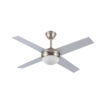 Ventilador  Dc Ciro 2xe27 Niquel 4 Asp.rev. Plata/haya 35/45x116,8d Remoto Y Temporizador