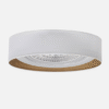 Ventilador Tania 72w Blanco/madera Clara 6120lm 5 Aspas 3col Remoto,memoria,reg.Intensidad,temporizador 25x60x60 Cm