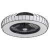 Ventilador DC Tania 72w Negro/madera Gris 5 Aspas 6 Velocidades 3col Remoto,memoria,reg.Intensidad,temporizador 6120lm 70d