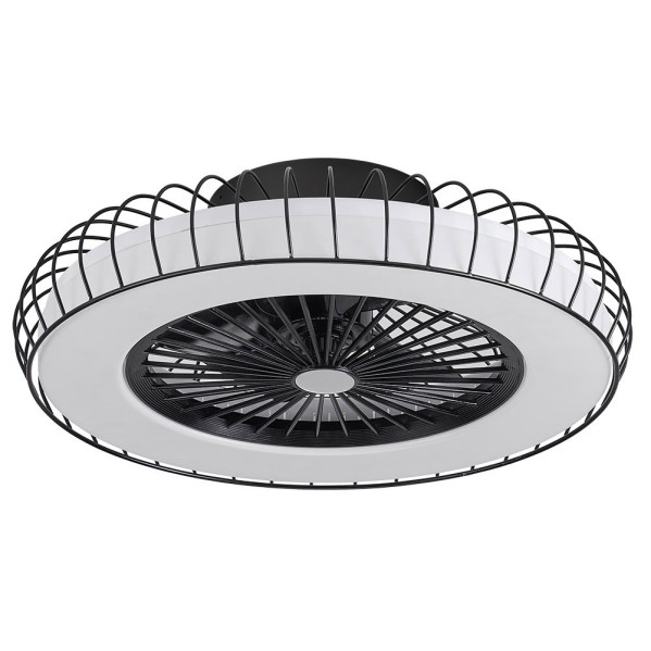 Ventilador DC Tania 72w Negro/madera Gris 5 Aspas 6 Velocidades 3col Remoto,memoria,reg.Intensidad,temporizador 6120lm 70d