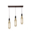 Lampara Elio 3xe27 Marron/ambar  Bombillas   Incluidas 24w 3000k 1920lm Regx64x8 Cm