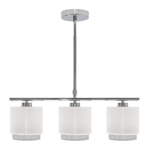 Lampara Kenya 3xe14 Blanca/gris Regx56x14 Cm