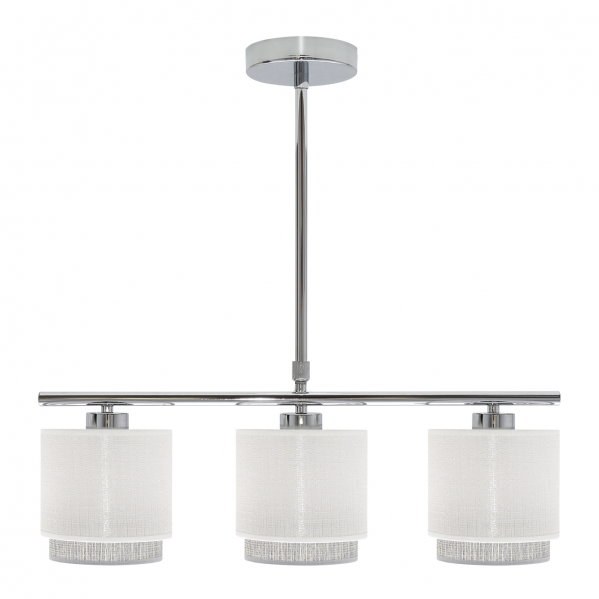 Lampara Kenya 3xe14 Blanca/gris Regx56x14 Cm
