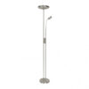 Pie De Salon Antares 20w+7w 4000k  C/lector  Niquel 183x25x25 Cm Tactil c/reg.Intensidad Y Memoria
