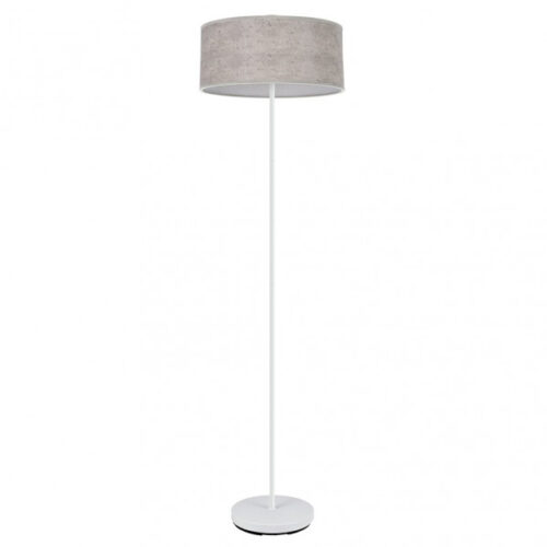 Pie Salon Jerte 1xe27  Blanco/cemento Gris 165x40x40 Cm