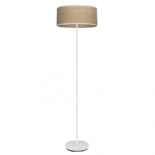 Pie Salon Jerte 1xe27  Blanco/natural 165x40x40 Cm