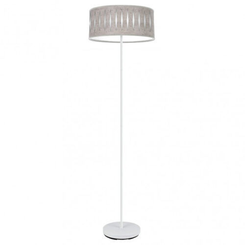Pie Salon Piron 1xe27 Blanco/cemento Gris 165x40x40 Cm