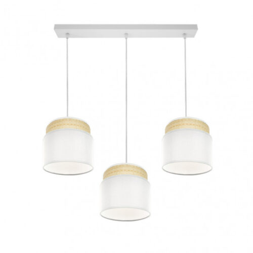 Regleta Kandy 3xe27 Natural/blanco Regx68x19 Cm